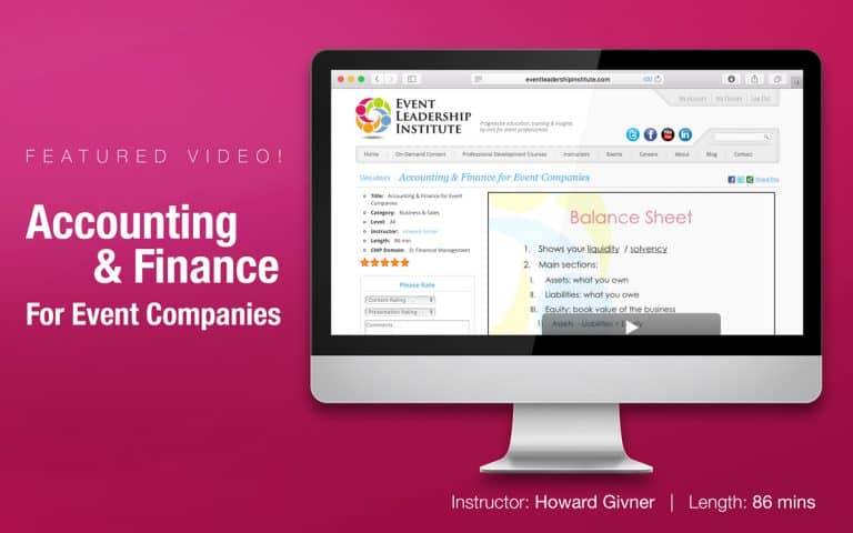 Featured Video | Accounting & Finance For Event Companies