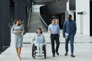 Meeting planner in wheelchair